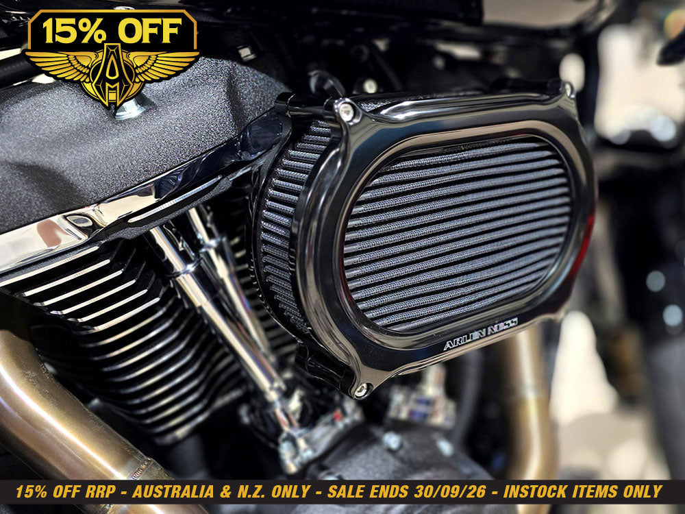 Stage 2 Oval Performance Air Cleaner Kit - Black. Fits CVO Touring 2023up, Street Glide & Road Glide 2024up, Touring 2025up & Softail 2025up