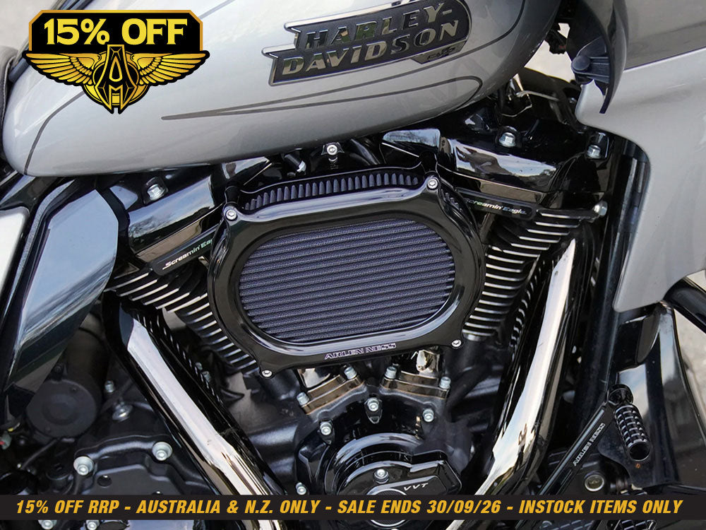 Stage 2 Oval Performance Air Cleaner Kit - Black. Fits CVO Touring 2023up, Street Glide & Road Glide 2024up, Touring 2025up & Softail 2025up