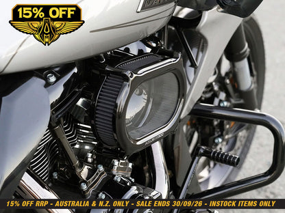Method Oval Performance Air Cleaner Kit - Black. Fits CVO Touring 2023up, Street Glide & Road Glide 2024up, Touring 2025up & Softail 2025up