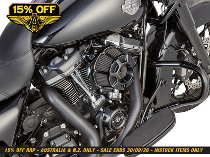 Beveled Air Cleaner Kit - Black. Fits CVO Touring 2023up, Street Glide & Road Glide 2024up, Touring 2025up & Softail 2025up
