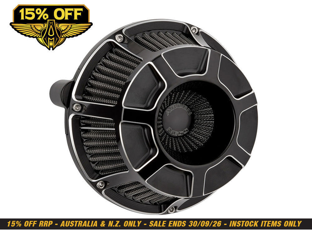 Beveled Air Cleaner Kit - Black. Fits CVO Touring 2023up, Street Glide & Road Glide 2024up, Touring 2025up & Softail 2025up