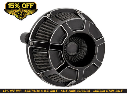 Beveled Air Cleaner Kit - Black. Fits CVO Touring 2023up, Street Glide & Road Glide 2024up, Touring 2025up & Softail 2025up