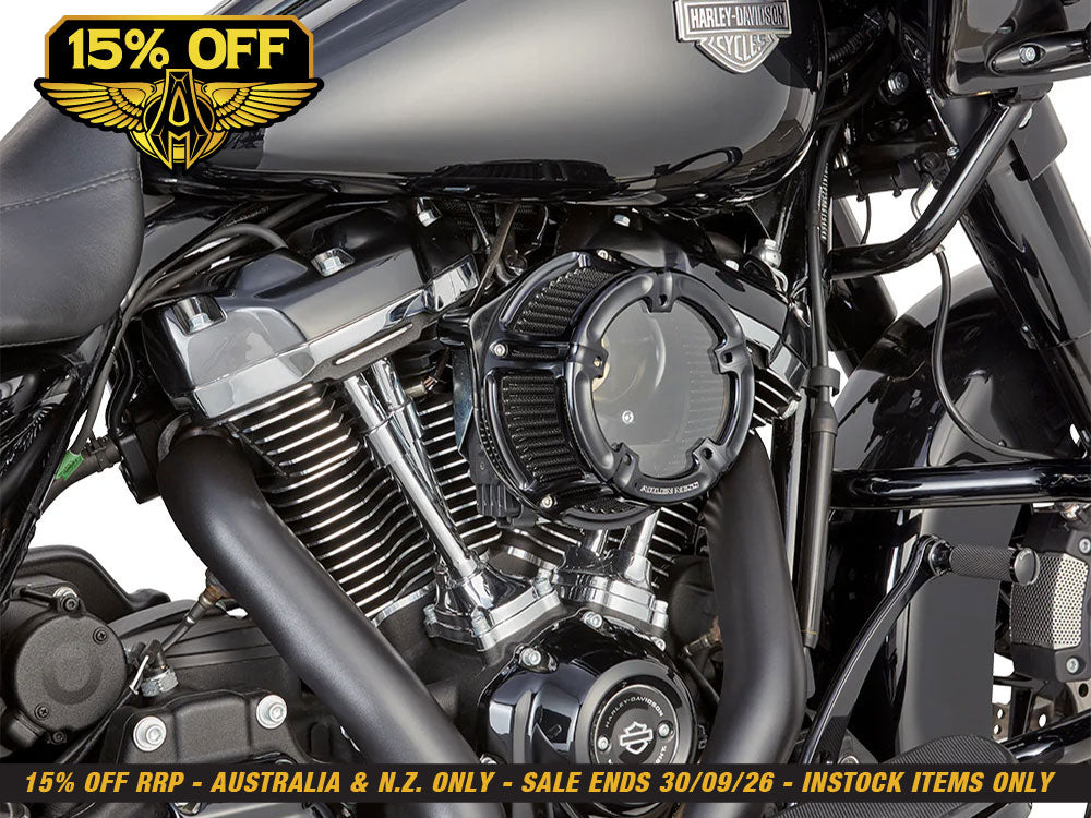 Method Clear Air Cleaner Kit - Black Anodized. Fits CVO Touring 2023up, Street Glide & Road Glide 2024up, Touring 2025up & Softail 2025up