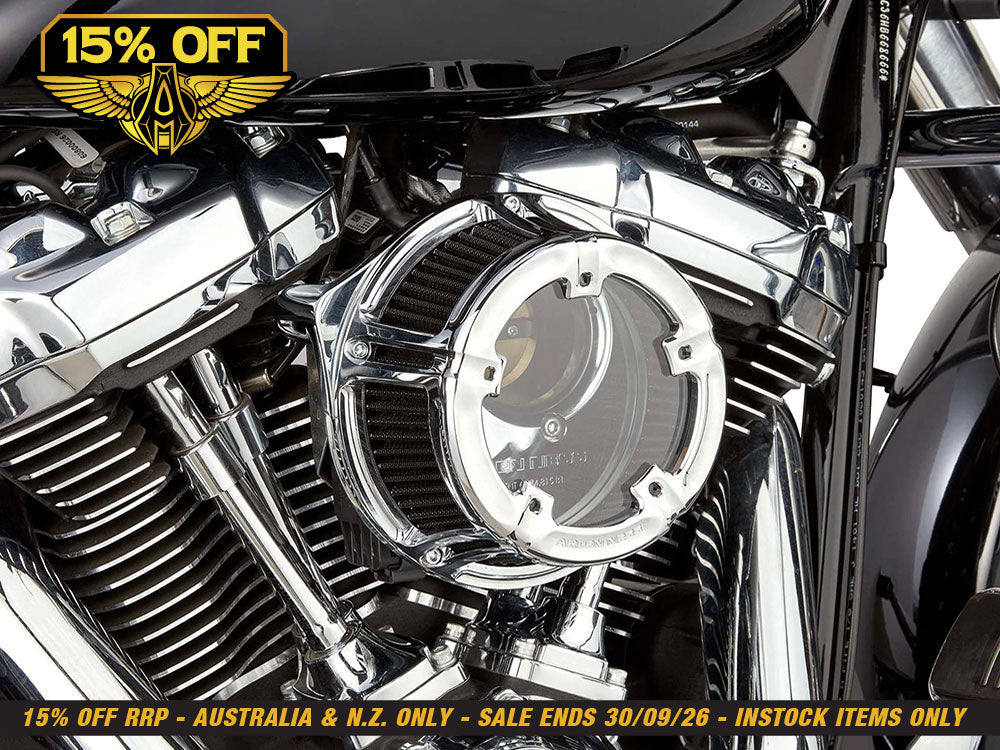 Method Clear Air Cleaner Kit - Chrome. Fits CVO Touring 2023up, Street Glide & Road Glide 2024up, Touring 2025up & Softail 2025up