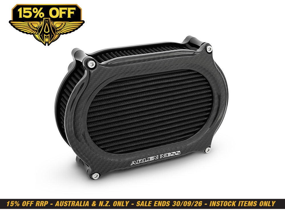 Stage 2 Oval Performance Air Cleaner Kit - Carbon Fibre. Fits CVO Touring 2023up, Street Glide & Road Glide 2024up, Touring 2025up & Softail 2025up