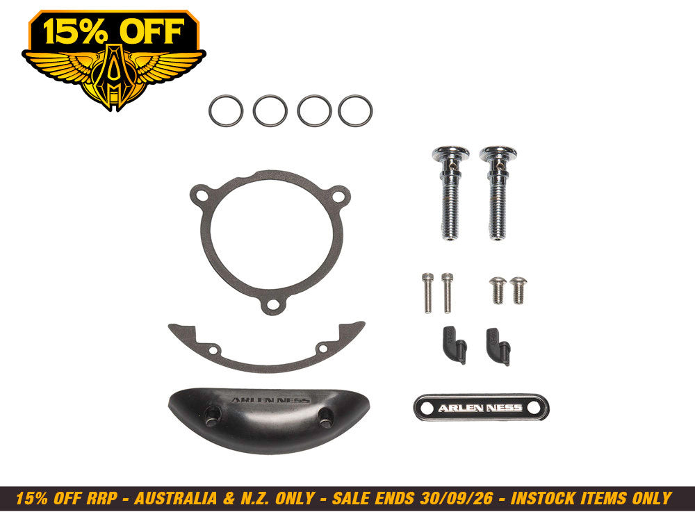 Inverted Air Cleaner Hardware Kit - Black. Fits Touring 2017up & Softail 2018up.