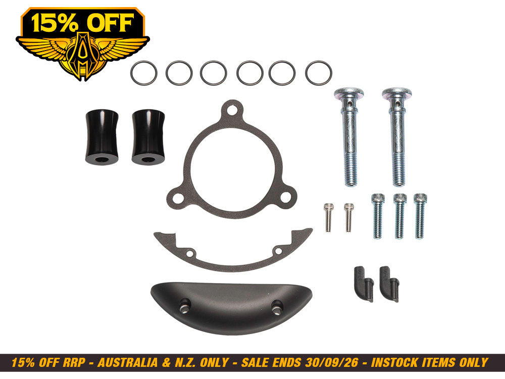 Inverted Air Cleaner Hardware Kit - Black. Fits Touring 2008-2016, Softail 2016-2017, CVO Softail 2011-2017 & Dyna Low Rider S 2016-2017 with Throttle-by-Wire