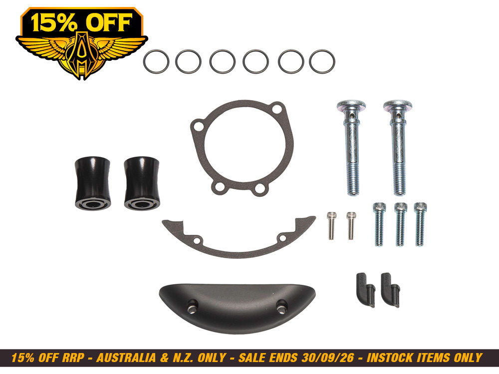 Inverted Air Cleaner Hardware Kit - Black. Fits Softail 2000-2015, Dyna 1999-2017 & Touring 1999-2007