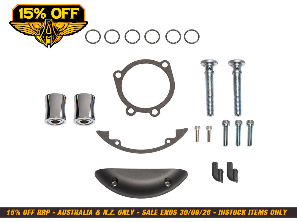 Inverted Air Cleaner Hardware Kit - Chrome. Fits Softail 2000-2015, Dyna 1999-2017 & Touring 1999-2007