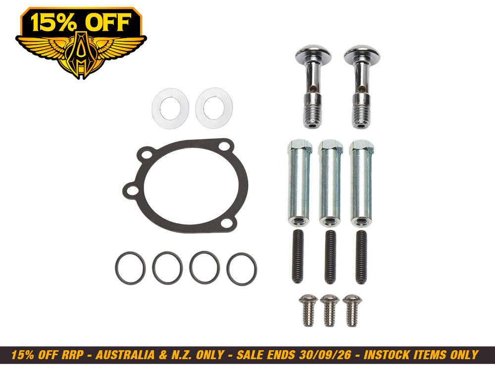 Stage 1 Big Sucker Hardware Kit. Fits Softail 2000-2015, Dyna 1999-2017 & Touring 1999-2007