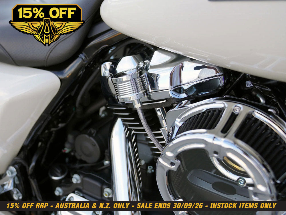 Method Oil Pressure Gauge - Chrome. Fits Milwaukee-Eight 2017up.