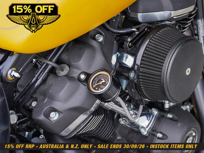 Method Oil Pressure Gauge - Black. Fits Milwaukee-Eight 2017up.