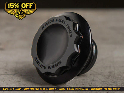 12 Point, Right Hand Vented Screw-In Fuel Cap - Black. Fits H-D Big Twin 1996up & Sportster 1996-2021