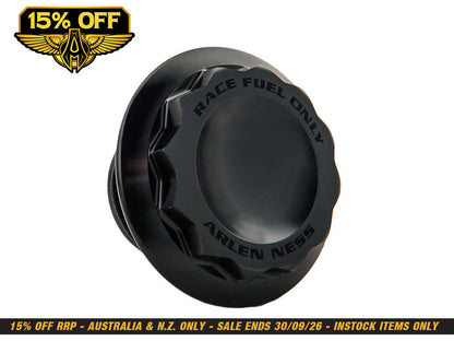 12 Point, Right Hand Vented Screw-In Fuel Cap - Black. Fits H-D Big Twin 1996up & Sportster 1996-2021