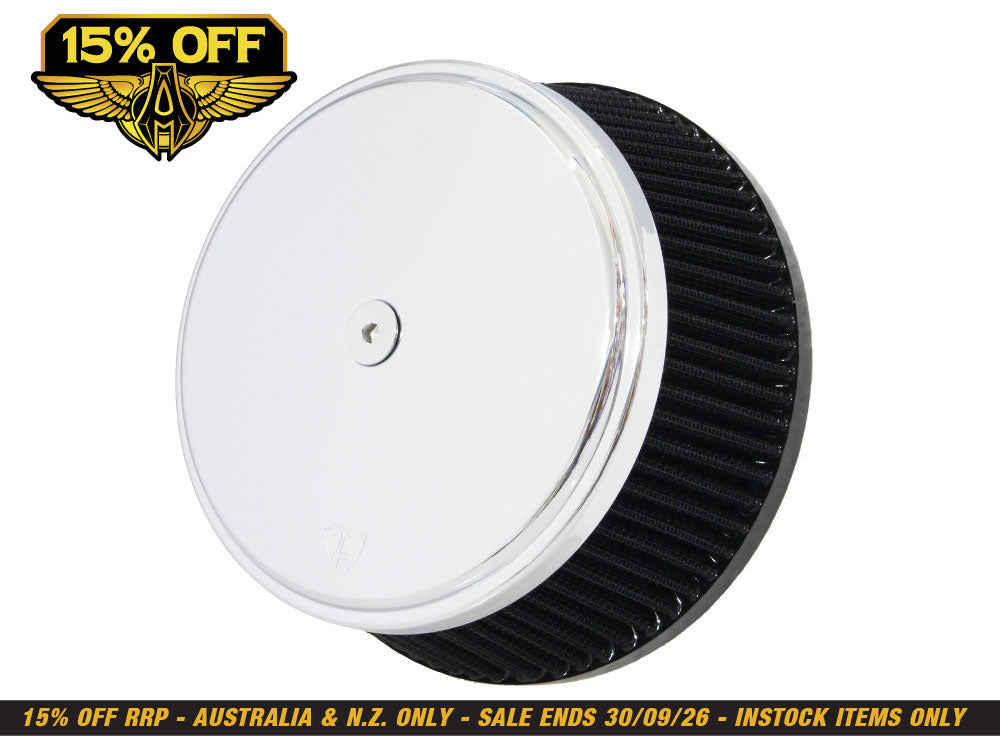 High Flow Air Cleaner Kit - Chrome. Fits Indian Touring & Cruiser 2014up with 111ci or 116ci Thunderstroke Engines