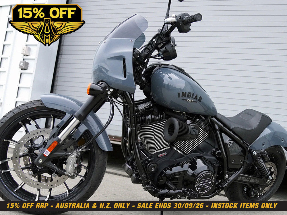 90 Degree Velocity Air Cleaner Kit - Black. Fits Indian Touring & Cruiser 2014up with 111ci or 116ci Thunderstroke Engines.