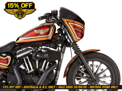 90deg Monster Sucker Air Cleaner Kit - Black. Fits Sportster 1991-2021