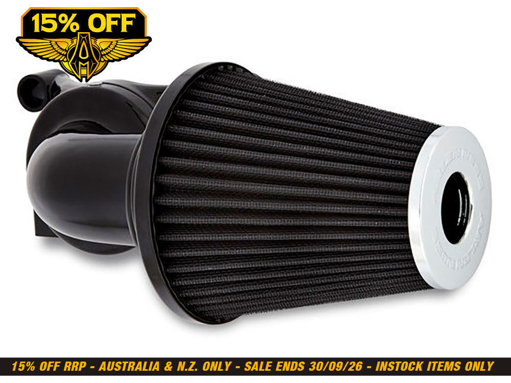 90deg Monster Sucker Air Cleaner Kit - Black. Fits Sportster 1991-2021