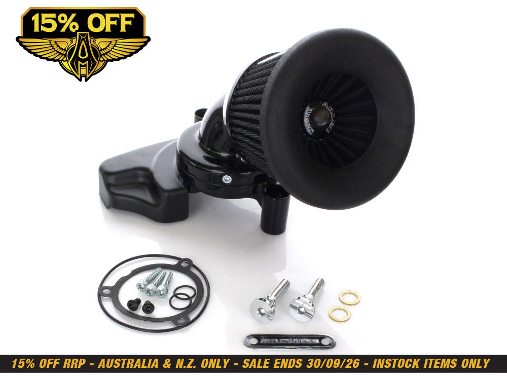 Velocity 65 Degree Air Cleaner Kit - Black. Fits Touring 2017-2024 & Softail 2018-2024