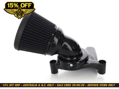 Velocity 65 Degree Air Cleaner Kit - Black. Fits Touring 2017-2024 & Softail 2018-2024