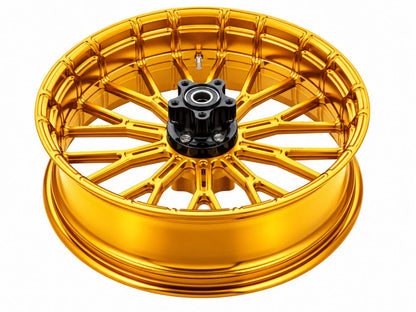 19in. x 3.25in. & 18in. x 5.5in. Y-Spoke Complete Wheel Set - Gold. Fits Low Rider S 2020up & Low Rider ST 2022up