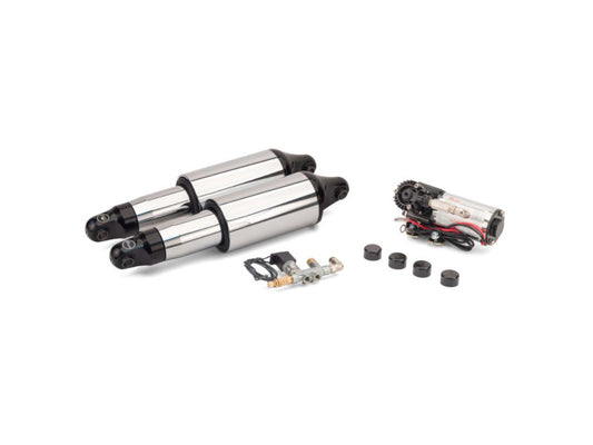 Rear Air Shock Absorbers - Chrome. Fits Touring 2009up.
