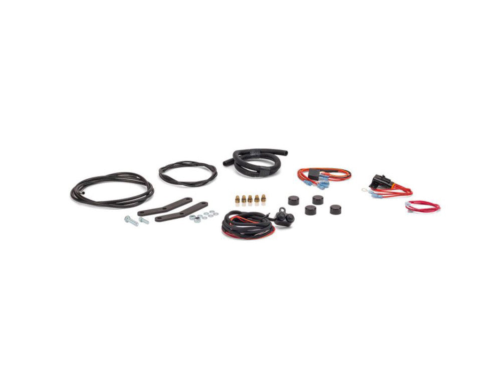 Rear Air Shock Absorbers - Black. Fits Dyna 2008-2017.