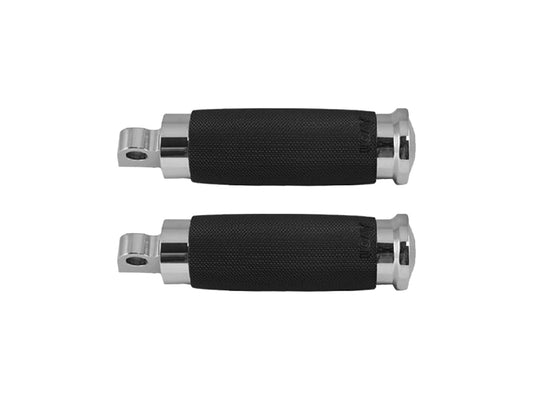 Custom Contour Footpegs - Chrome. Fits H-D.