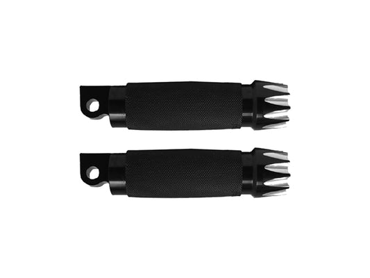 Excalibur Custom Contour Footpegs - Blk. Fits H-D.