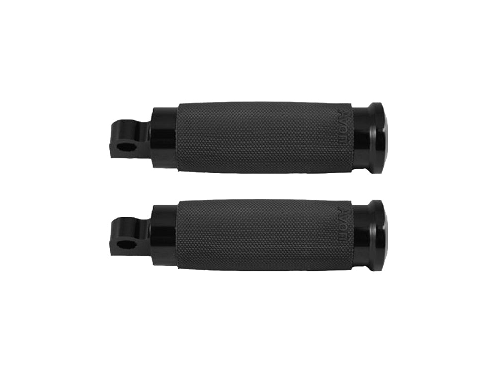 Custom Contour Footpegs - Black. Fits H-D.