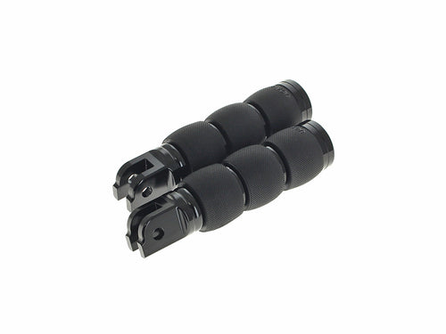 Air Cushion Footpegs - Black. Fits Softail 2018up Front Rider