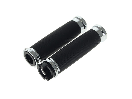 Custom Contour Handgrips - Chrome. Fits Indian Scout 2015-2024