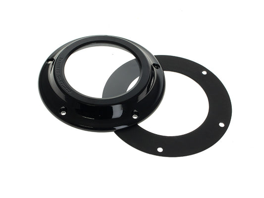 Scorpion Series Clear Derby Cover - Black. Fits Touring 2016up