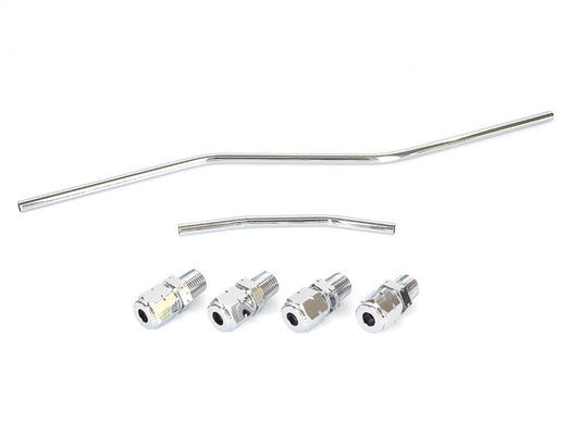 Rocker Oil Line Kit - Chrome. Fits Big Twin 1966-1984.