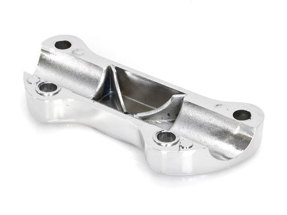 Eagle Spirit Logo Handlebar Top Clamp - Chrome & Gold. Fits HD Big Twin 1974up & Sportster 1974-2021.