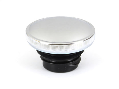 Right Hand Vented Screw-In Fuel Cap - Chrome. Fits H-D 1982-1995.