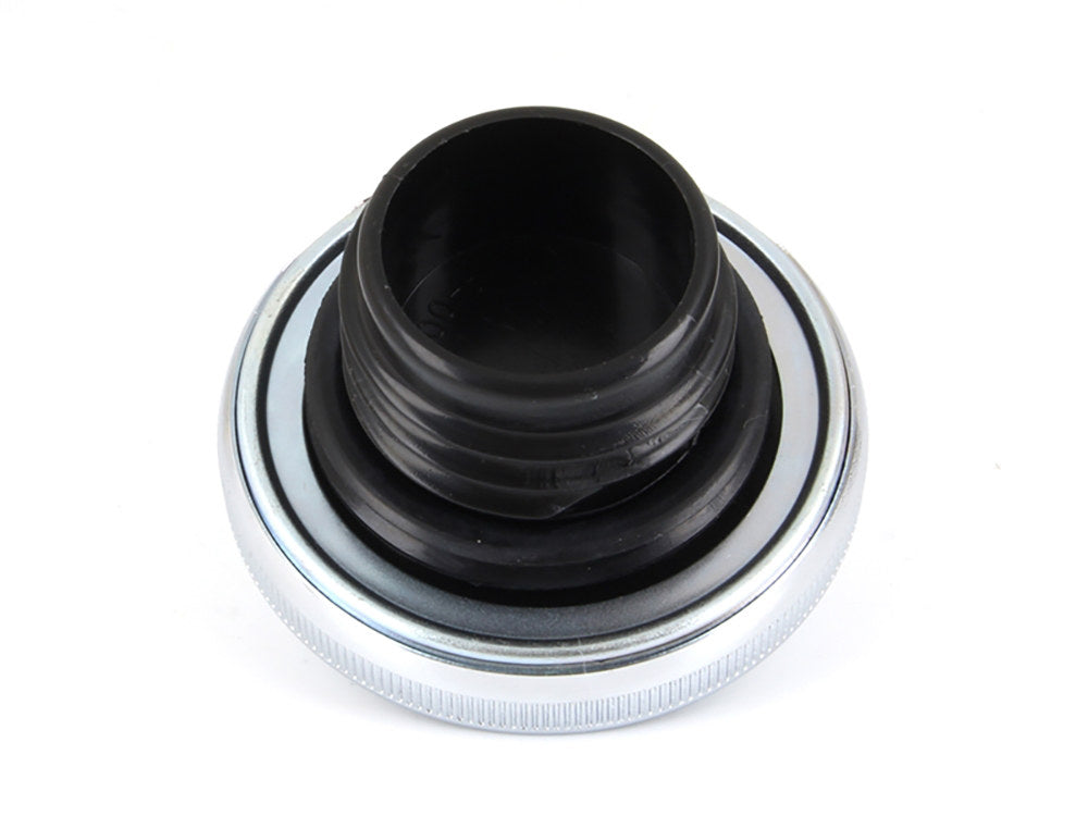 Left Hand Non-Vented Screw-In Fuel Cap - Chrome. Fits H-D 1982-1995.