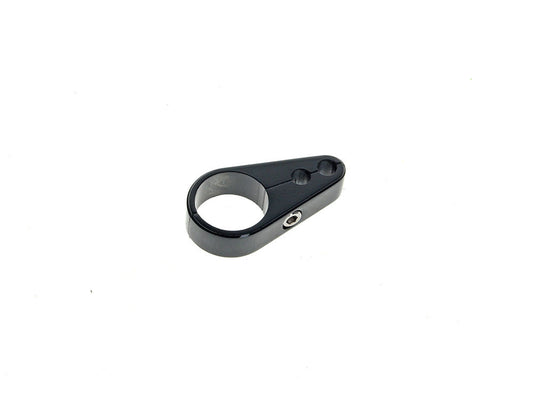1in. Cable Clamp with Dual Throttle & Idle Cable Holes - Gloss Black