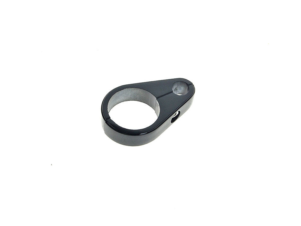 1-1/4in. Cable Clamp with 1 x 10mm Clutch Cable or Brake Line Hole - Black