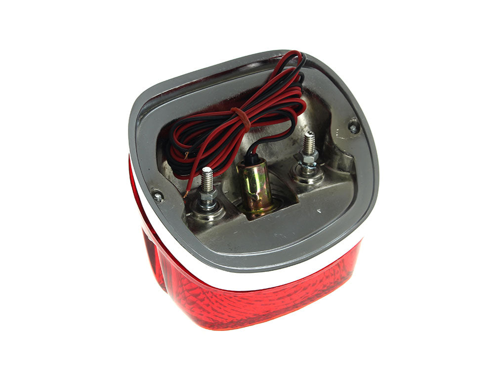 Taillight with Red Lens. Fits most Big Twin & Sportster 1973-1998
