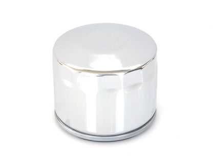 Oil Filter - Chrome. Fits 4Spd Big Twin 1982-1986 & Sportster 1980-1984.