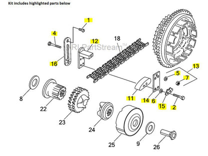 Primary Chain Adjuster Kit. Fits Big Twin 1965-2000