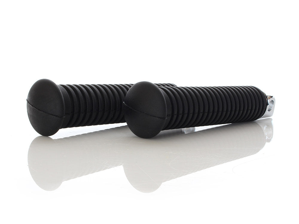 Extended Footpegs with Black Rubber & Male Mount.