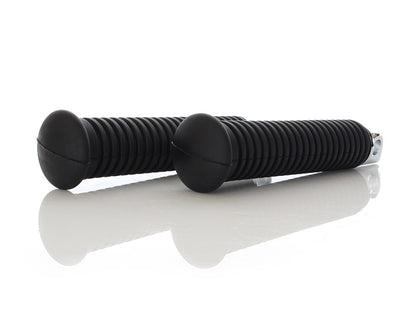 Extended Footpegs with Black Rubber & Male Mount.