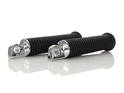 Extended Footpegs with Black Rubber & Male Mount.