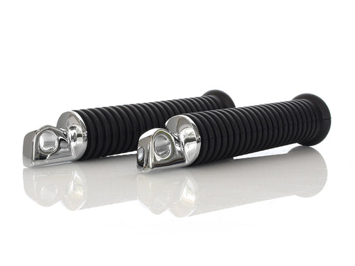 Extended Footpegs with Black Rubber & Male Mount.
