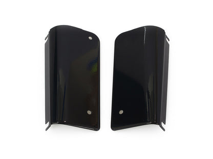 Headlight Tins - Gloss Black. Fits FL Softail 1986-2017.