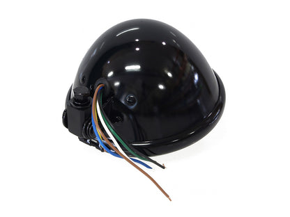 5-3/4in. Batz Style Headlight with Bottom Mount - Black.