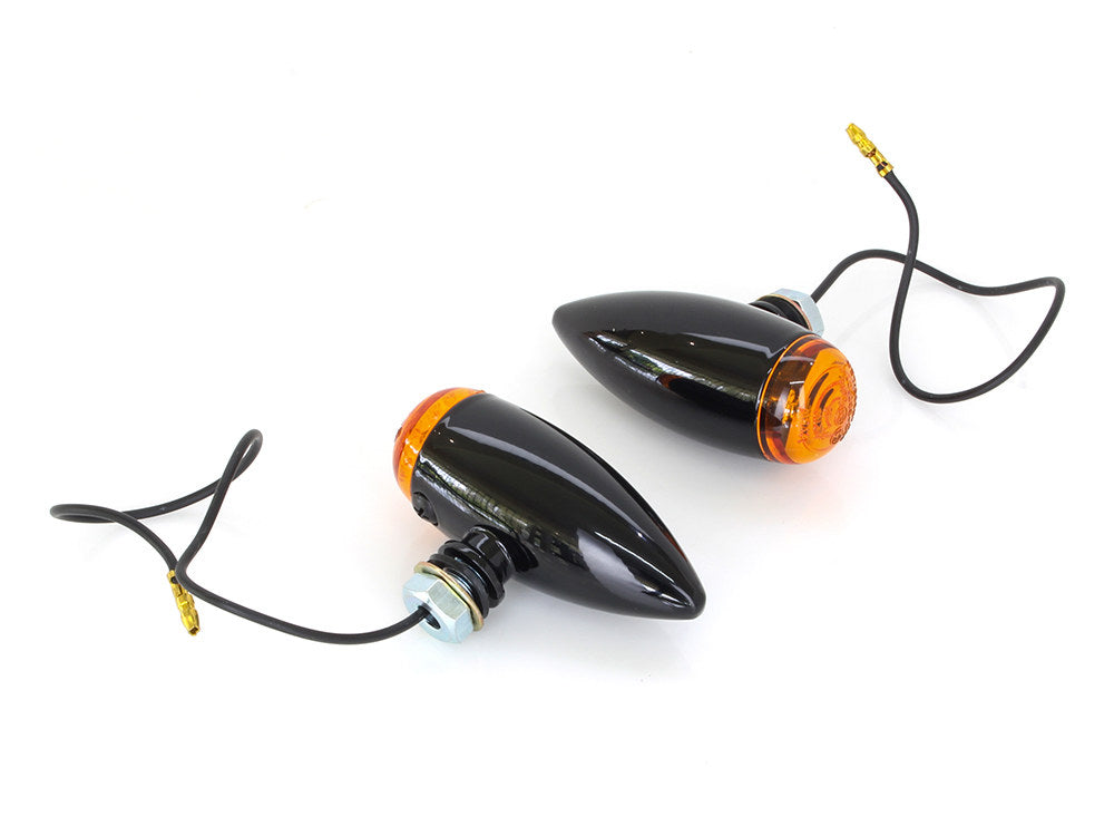 Mini Stretch Bullet Turn Signal - Gloss Black.