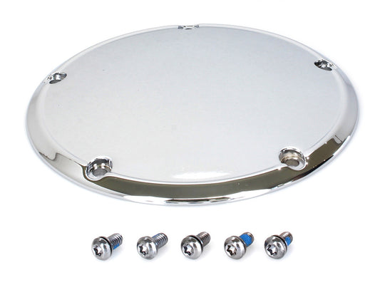 Derby Cover - Chrome. Fits Softail 1999-2018, Dyna 1999-2017 & Touring 1999-2015.